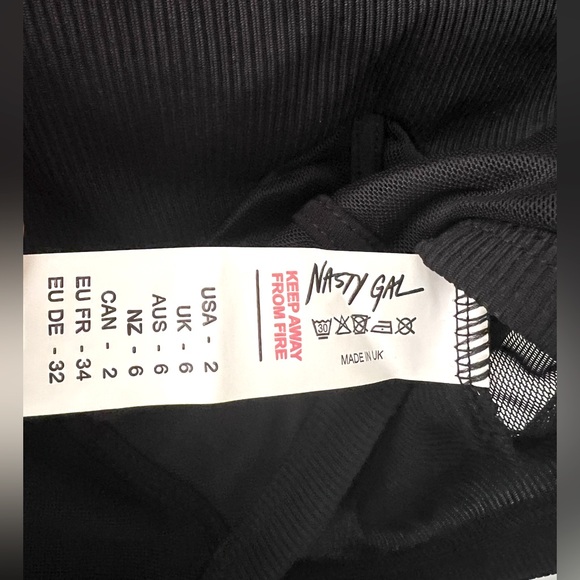 Nasty Gal black mesh corset style top - Picture 4 of 4